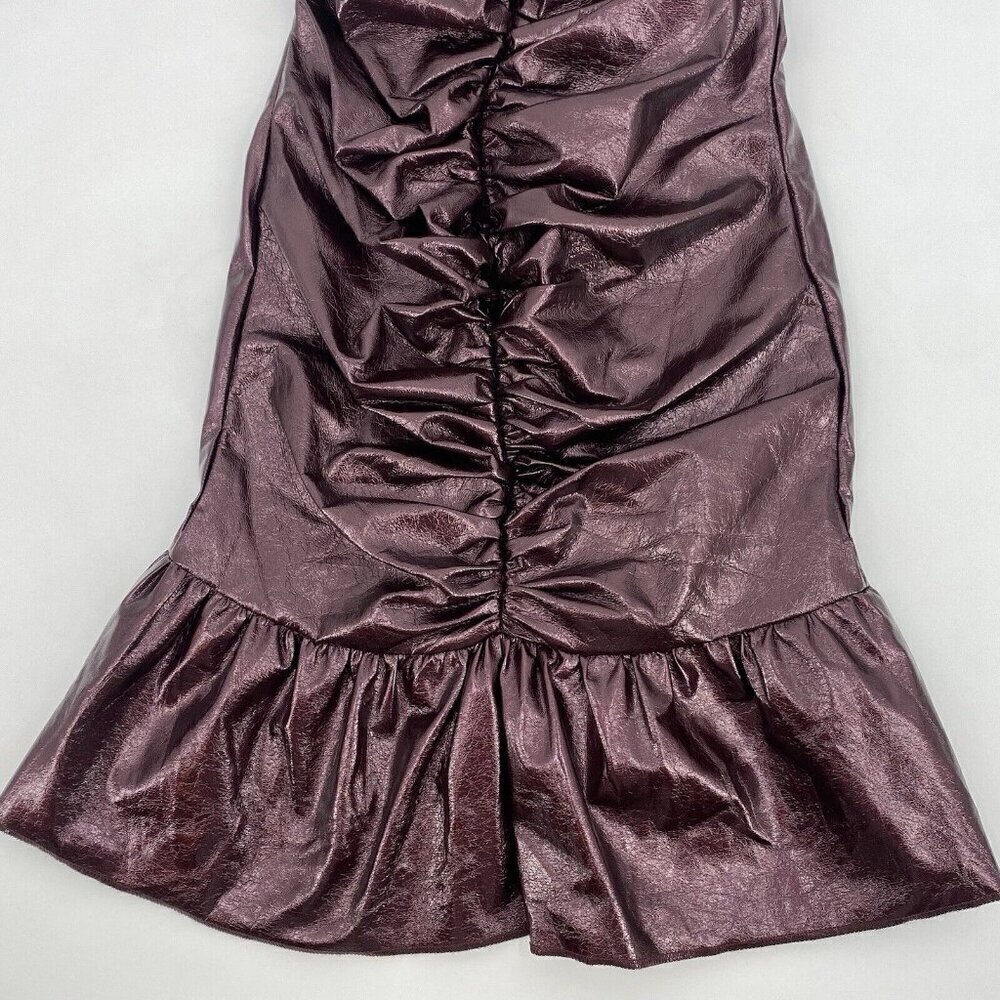 Rotate Birger Christensen Strapless MINI Faux Leather Dress Tiered NO SIZE - XS? - Picture 4 of 10